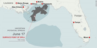 CNN Florida Oil Spill Map
