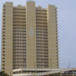 Front view of building. 2 levels of parking under building. - Ocean Villa 504